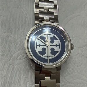 Tory Burch Silver and Blue Women's Watch